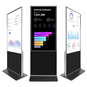 55 <span class=keywords><strong>inch</strong></span> 4K đầy đủ Màn hình HD hiển thị LCD quảng cáo kỹ thuật số màn hình đứng dọc kỹ thuật số biển Totem màn hình cảm ứng kiosk - Product Image 1