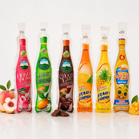 Sachets en plastique personnalisés en gros pour impression, en forme de bouteille, 200 ml, 250 ml, pour l'emballage de jus de fruits, de lait et de boissons liquides