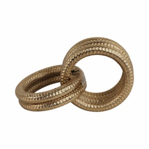 Linked Ring Sculpture Metal Decorative Object For Home Office Living Room Coffee Table - Product Image 5