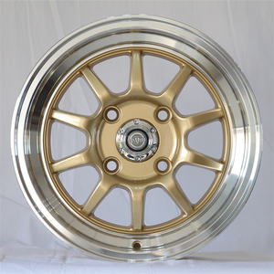 Piezas de automóvil tamaño pequeño Jy, ruedas <span class=keywords><strong>doradas</strong></span> de 14 pulgadas, <span class=keywords><strong>llantas</strong></span> cóncavas profundas, <span class=keywords><strong>llantas</strong></span> de aleación - Product Image 2