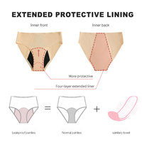 재사용 가능한 여성용 생리 팬티, 헤비 플로우 방수, 높은 흡수력, 산후 친화적, 세탁 용이, 후루이즈 생리 팬티