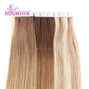 Extensions de cheveux classiques à bandes adhésives K.SWIGS Premium, cheveux vierges chinois Remy double drawn, qualité supérieure, cheveux humains invisibles. - Product Image 1