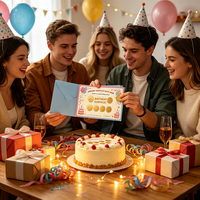 Kit de jeu de fête à gratter pour anniversaire, cartes de jeu surprise personnalisables, ensemble cadeau d'activités d'anniversaire pour les réunions de famille et d'amis