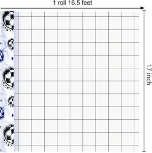 Sports gift wrapping <b>paper</b> for boys Featuring a flying football <b>pattern</b> with a back cutline Customizable - Product Image 2