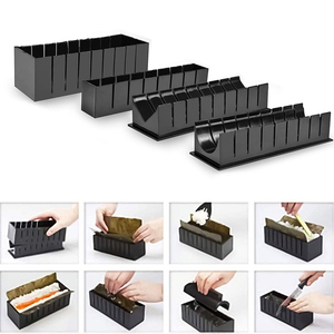 <span class=keywords><strong>Kit</strong></span> de fabrication de sushis DIY le plus vendu sur Amaozn, ensemble de 11 pièces avec 4 formes de moules en bois, tutoriels étape par étape pour débutants - Product Image 4