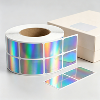 Étiquette holographique vierge Haoxuan OEM, autocollant en film laser arc-en-ciel, étiquette de sécurité en rouleau, autocollante, imprimable, pour emballage