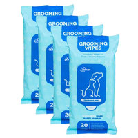 Lingettes pour animaux de compagnie à la lavande pour chiens et chats Lingettes désodorisantes XL et épaisses pour le nettoyage des pattes et des fesses