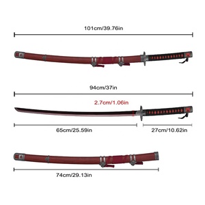 ดาบเซกิโร ชาโดว์ส ได ทไวส์ วูล์ฟ อิมมอร์ทัลลิตี้ เซเวอร์เรด มอร์ทัล เบลด คาตานะ เหล็กกล้าคาร์บอนสูง ยาว 101 ซม. สำหรับคอสเพลย์ - Product Image 2