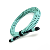 Kabel Patch Fiber Optik Single Mode Hitam 5M 1 Core MPO OM3 OM4 OM5 untuk Telekomunikasi Bersertifikasi ISO9001 Model NK4000