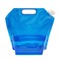 Sac de Rangement d'Eau Pliable pour Camping, Conteneur d'Urgence pour Randonnée, Pochette Portable Pliante avec Fermeture Éclair, Réutilisable et Aseptique