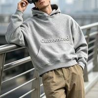 Hoodie Oversize Keren, Longgar, Modis, Lengan Panjang, Custom, dengan Logo 3D Embos