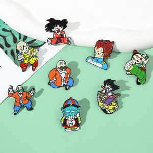 En gros, 100 modèles de broches et épingles de revers en émail souple, badges métalliques, motifs de personnages d'anime mignons (Goku <span class=keywords><strong>Dragon</strong></span> <span class=keywords><strong>Z</strong></span>-<span class=keywords><strong>Ball</strong></span>) pour vêtements - Product Image 5
