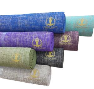 Tapis de <span class=keywords><strong>Yoga</strong></span> en Jute de bambou à imprimé PVC écologique, antidérapant, avec sangle, épaisseur de 3 à 10mm, 2 pièces - Product Image 1