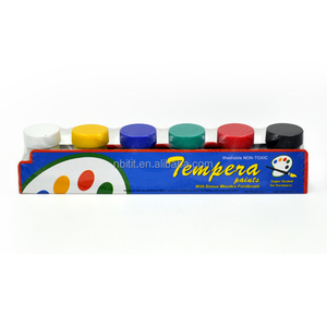 도매 안전 무독성 세척 가능 12색 친환경 어린이용 템페라 물감 (캔버스 및 종이용) - Product Image 3