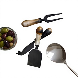 Hot Selling Quality 18/10 Stainless Steel Eco-Friendly Best Selling Designer 03 Pcs Natural Horn Handle <b>Cheese</b> <b>Knives</b> <b>Set</b> - Product Image 2
