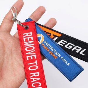 Llavero con Logotipo Personalizado al por Mayor, Llavero Bordado para Moto y Auto, Etiqueta de Llavero Personalizada de Doble Cara - Product Image 3
