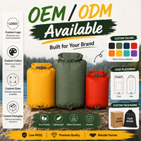 Sacs de rangement unisexes légers et durables en nylon recyclé 70D avec fermeture roll-top, 10L, 15L, 25L, sacs étanches pour kayak et camping