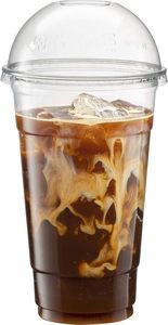 Gobelet à smoothie en plastique transparent PP épais jetable avec couvercle, logo personnalisé, 350 ml, 16 oz, 500 ml, 700 ml, pour bubble tea, boba, lait au thé - Product Image 4