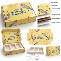 Boîte d'expédition personnalisée en carton ondulé brillant E Flute, doublée d'éponge, recyclable, pour abonnement e-commerce