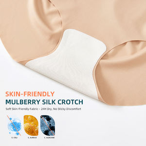 Culotte invisible sans couture en nylon et élasthanne, légèrement transparente, effet push-up, pour robes moulantes - Product Image 3