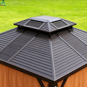 ANCSEM Gazebo de jardin de haute qualité, portable, moderne, durable, en aluminium, pour activités de plein air, gazebo de fête, toit rigide - Product Image 6