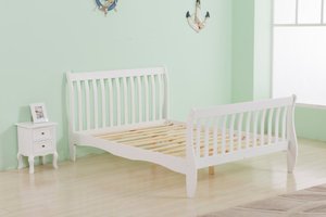 Hiện đại rắn thông giường bằng gỗ khung duy nhất đôi Vua Kích thước có sẵn 3ft 4ft <span class=keywords><strong>6ft</strong></span> 5ft Kích thước gỗ rắn Slatted khung cơ sở - Product Image 3