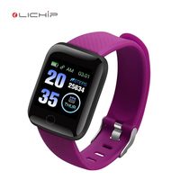 Montre connectée LICHIP L214 2019, moniteur de fréquence cardiaque, bracelet, tensiomètre, sport, fitness, A6 Id116 116 Plus
