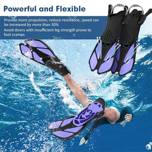 पेशेवर स्कूबा डाइविंग फिन्स बढ़ी हुई गति और सटीक टिकाऊ tpr सामग्री के लिए अभिनव डिजाइन - Product Image 4