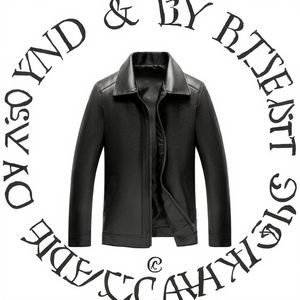 Blouson hybride en cuir et toile pour homme, style streetwear, col long et fin, nouvelle collection, tendance, haut de gamme, printemps-automne, vente en gros - Product Image 3