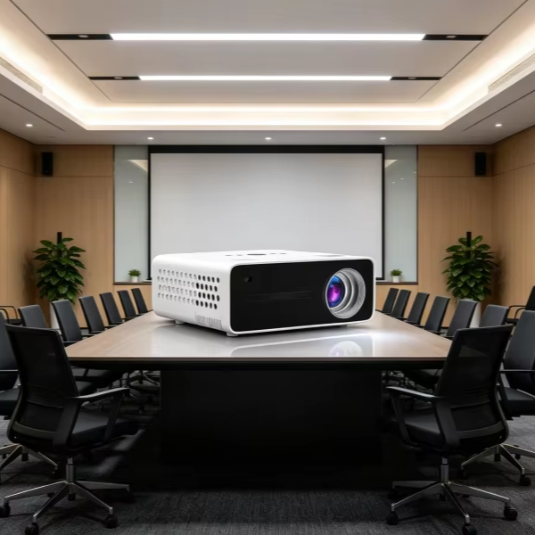 Home Theater Projector HT22 White Android Model, 4K Ultra HD Resolution with Hand Remote Control