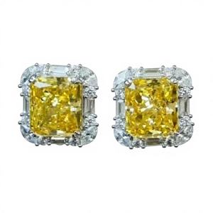 Pendientes de Plata de Ley con Circonita, Modernos y de Lujo, Joyería de Moda Unisex para Regalo - Product Image 1