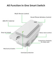 Interruptores de Botón Táctiles Autoalimentados XZJ, Interruptor de Luz Inalámbrico Matter, Panel de Pared Impermeable, Máx. 10A 120V, Compatible con WiFi