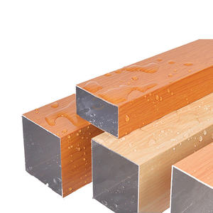 Grosir perfile De Aluminio pipa persegi panjang Aluminium berongga kotak persegi terbakar 6063 15mm serbuk kayu dekoratif tabung Aluminium - Product Image 2