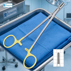 Porte-aiguille chirurgical avec manche jaune pour hémostase, instrument manuel de classe II certifié CE, prix de gros - Product Image 4