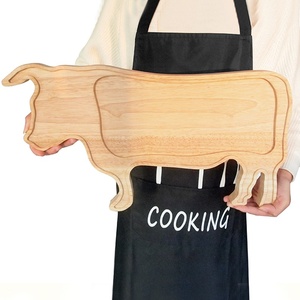 Bandeja de Servir Premium en Forma de <span class=keywords><strong>Vaca</strong></span>, de Madera de Haya y Roble, Ecológica y Duradera, Plato Profesional para Presentación de Carne en Hot Pot, para Barbacoas y Restaurantes de Carne - Product Image 3