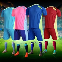 Kaos Sepak Bola Sublimasi Berkualitas Tinggi, Bernapas, 100% Polyester, dengan Logo Custom, untuk Latihan dan Olahraga