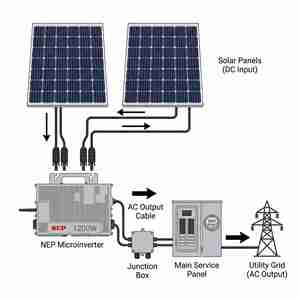 BDM1200-LV 1200W 50/60Hz AC 120V Grid-Tie Solar MPPT Single Phase <b>Plug</b> & <b>Play</b> 97.3% Efficiency 120-Month Warranty BDM12 - Product Image 6