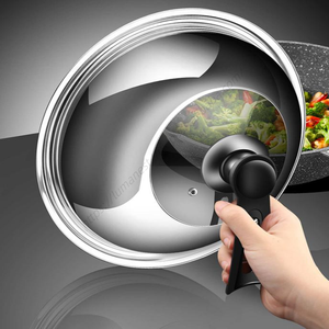 Vente en gros Syh215 – Couvercle universel en verre pour poêle et wok en acier inoxydable, vente directe usine - Product Image 5