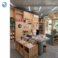 Vitrine de présentation de bijoux avec étagères et comptoirs éclairés par LED, armoire de présentation écologique personnalisée pour l'aménagement intérieur des boutiques de détail