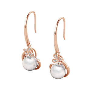 Pendientes de gancho de perlas clásicas Daisini adornados con cristales de Swarovski Pendientes de plata 925 hipoalergénicos para <span class=keywords><strong>aniversario</strong></span> - Product Image 2