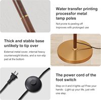 Lampadaire plissé haut avec abat-jour pour salon, coin chambre, chevet, bureau – Lampe sur pied marron lumineuse 12W à intensité variable pour lecture