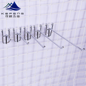 Thép trắng <span class=keywords><strong>gridwall</strong></span> Bảng điều chỉnh dây lưới hiển thị móc 200mm - Product Image 5