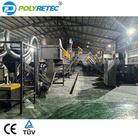 1000KG/S POLYTEC PTC-1000 Plastik Geri Dönüşüm Makinesi Araba Tamponu Kırma Yıkama Kurutma Hattı