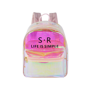 Mochila Iridiscente, 2 Piezas, Bolsa de Hombro Transparente Iridiscente Láser para Mujer, PVC Transparente con Lentejuelas Holográficas - Product Image 2