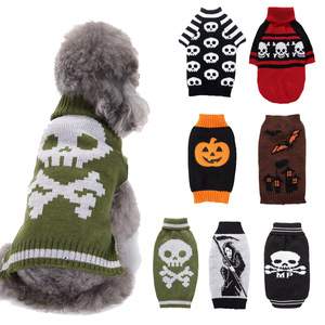Maglione per Cani con Motivo Teschio, Basso MOQ, per Halloween e Natale, Abbigliamento Morbido in Maglia per Cani di Piccola, Media e Grande Taglia - Product Image 1