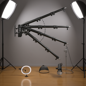 Soporte de Pared Vevor de 39.37 Pulgadas con Brazo Triangular para Lámpara de Anillo, Soporte Metálico para Iluminación - Product Image 2