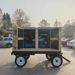 New trailer silent diesel generator 30kva 50kw 80kw 100kva 150kw 200kva Portable generator set suitable for road use