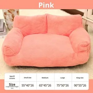 Cama <span class=keywords><strong>para</strong></span> Mascotas de Terciopelo Grande, Sofá <span class=keywords><strong>para</strong></span> Perros, Nido <span class=keywords><strong>para</strong></span> <span class=keywords><strong>Gatos</strong></span>, Diseño Rectangular de Alta Gama, Felpa Suave, Funda Extraíble, Comodidad <span class=keywords><strong>para</strong></span> Dormir, No Requiere Ensamblaje - Product Image 6