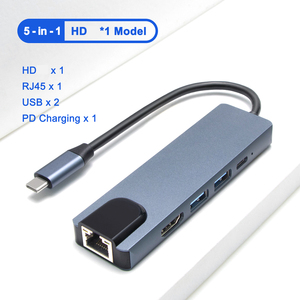 <span class=keywords><strong>5</strong></span> trong <span class=keywords><strong>1</strong></span> đa loại C 100Mpbs Ethernet kết nối với 4K <span class=keywords><strong>USB</strong></span> 3.0 HUB RJ45 sạc Type-C để PD <span class=keywords><strong>USB</strong></span> C HUB - Product Image 6