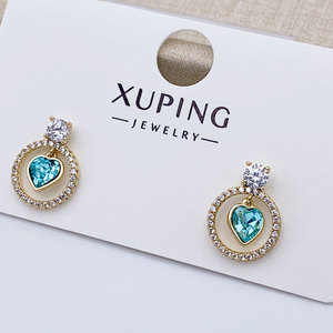 <span class=keywords><strong>Orecchini</strong></span> a perno XUPING all'ingrosso, alla moda, colorati, a forma di farfalla, fiore, stella, <span class=keywords><strong>per</strong></span> ragazza giovane, placcati oro 14K, con pietre, da donna - Product Image 3